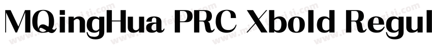 MQingHua PRC Xbold Regular字体转换